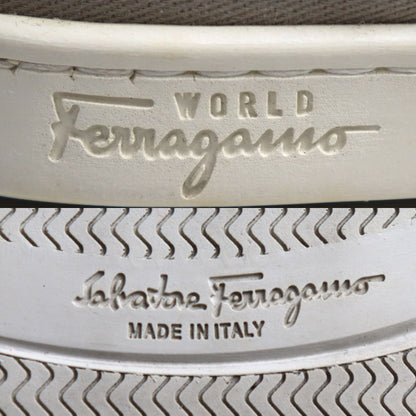 Salvatore Ferragamo サルヴァトーレフェラガモ FERRAGAMO WORLD ブーツ グレージュ キャンバスチャッカブーツ 26cm メンズ【中古】