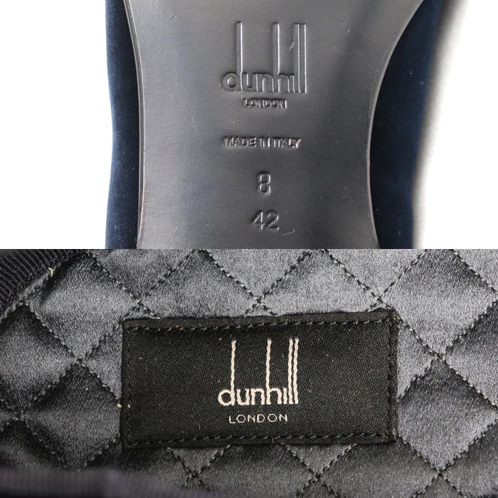 Dunhill ダンヒル スリッパー スリッポン ネイビー L1P270 オペラ 26.5cm メンズ【中古】