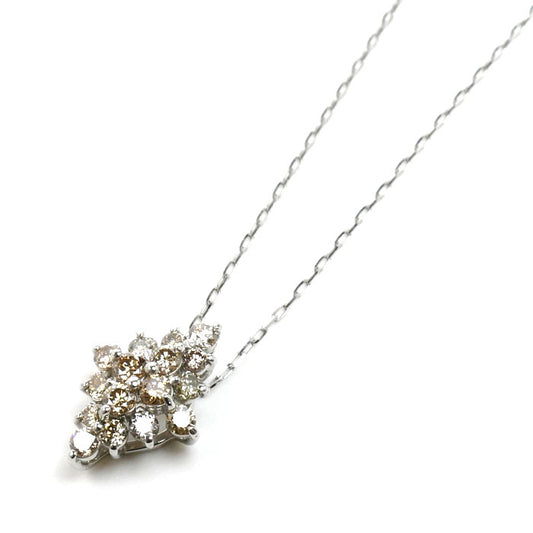 Pt950/900 ネックレス ダイヤモンド0.30ct 1.6g ～45cm レディース【中古】