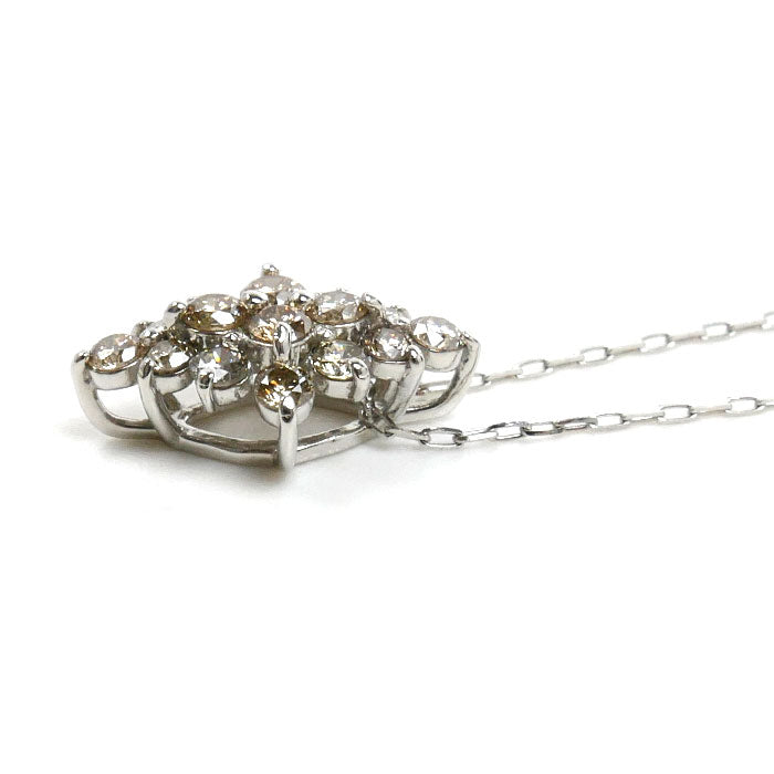 Pt950/900 ネックレス ダイヤモンド0.30ct 1.6g ～45cm レディース【中古】