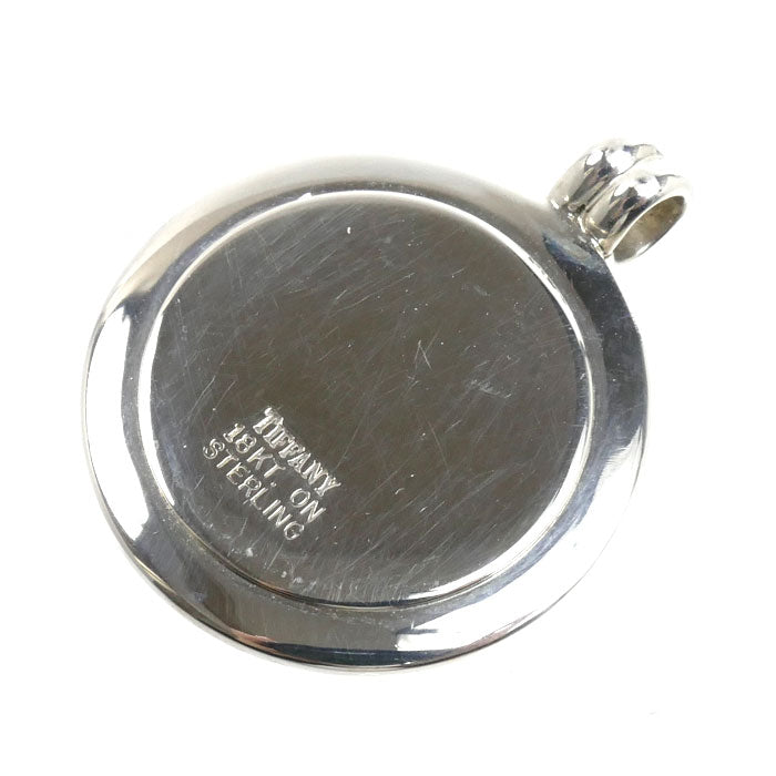 TIFFANY&Co. ティファニー K18YG/SV925 ロゴ コイン ペンダントトップ 10.8g ユニセックス【中古】
