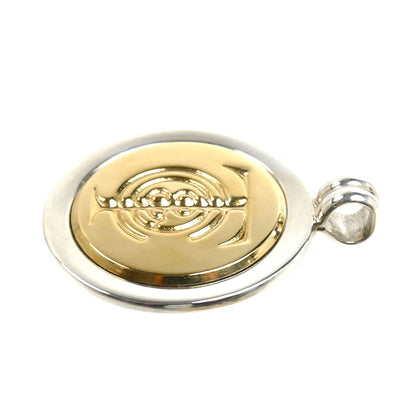 TIFFANY&Co. ティファニー K18YG/SV925 ロゴ コイン ペンダントトップ 10.8g ユニセックス【中古】