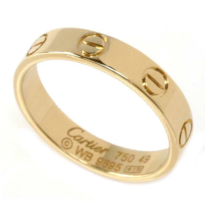 CARTIER カルティエ K18YG イエローゴールド ミニラブ リング・指輪 B4085049 9号 49 2.9g レディース【中古】【美品】