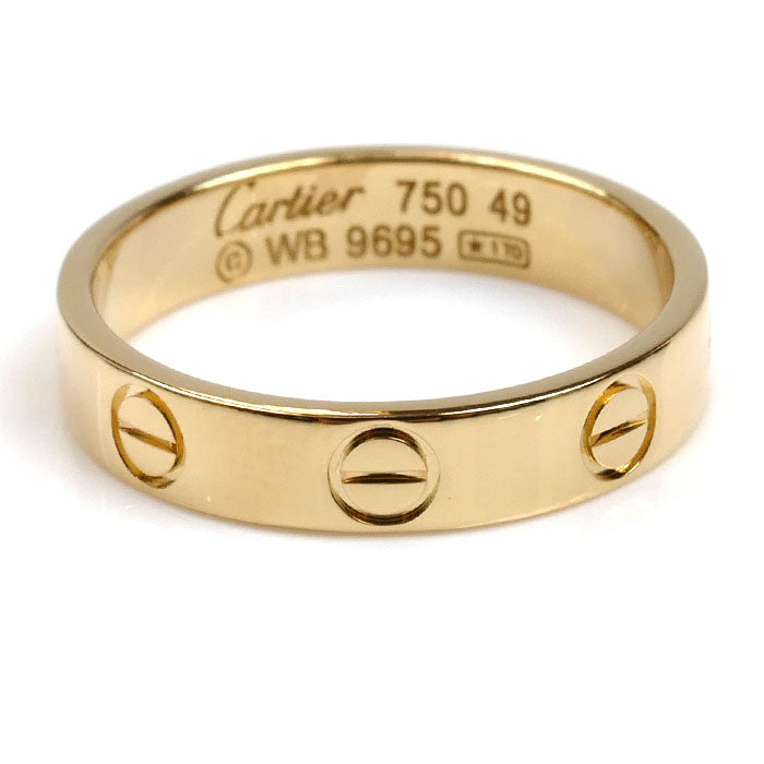 CARTIER カルティエ K18YG イエローゴールド ミニラブ リング・指輪 B4085049 9号 49 2.9g レディース【中古】【美品】