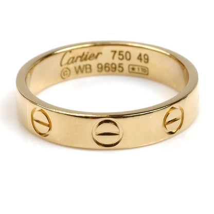 CARTIER カルティエ K18YG イエローゴールド ミニラブ リング・指輪 B4085049 9号 49 2.9g レディース【中古】【美品】