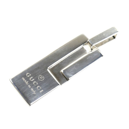 GUCCI グッチ シルバー925 Gロゴ プレート ペンダントトップ 9.1g ユニセックス【中古】
