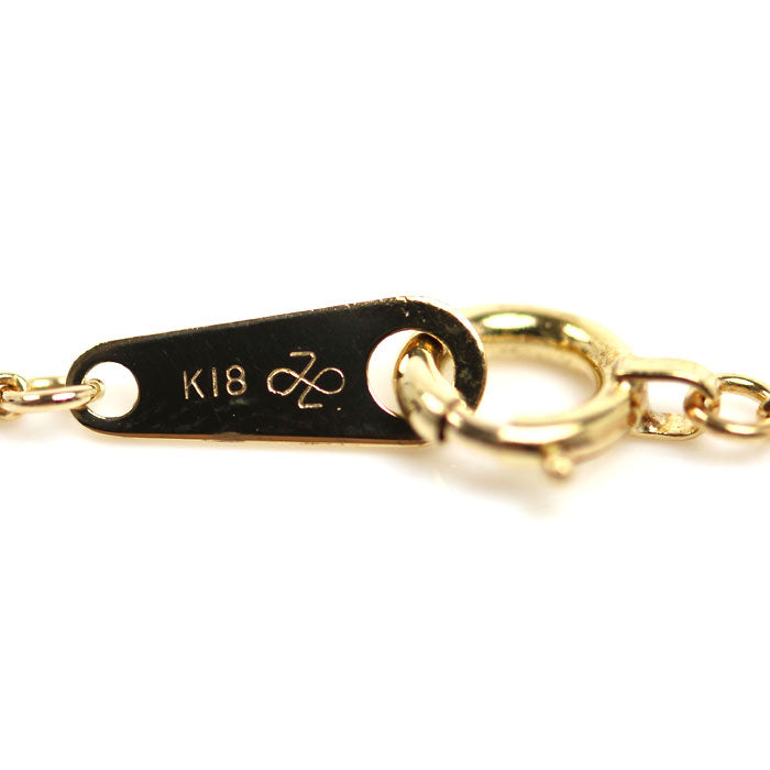 K18YG イエローゴールド ネックレス 喜平2面カット 1.6g 40cm レディース【中古】