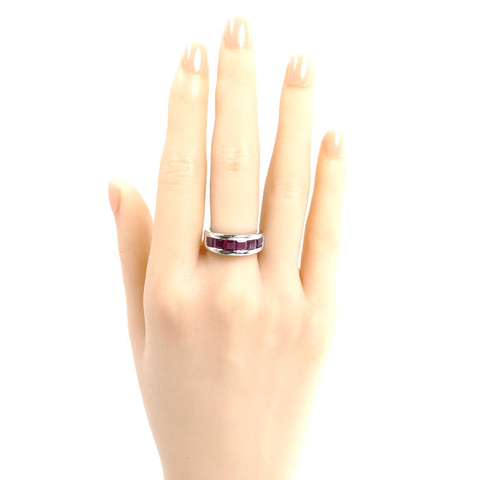 Pt900プラチナ リング・指輪 ルビー1.9ct 12号 13.5g レディース【中古】