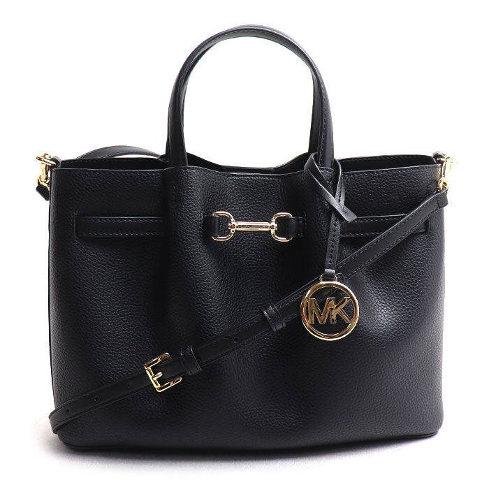 Michael Kors マイケルコース センタージップ サッチェル ミディアム 2Wayショルダーバッグ ブラック 35S5G2ZS3T アウトレット レディース【中古】