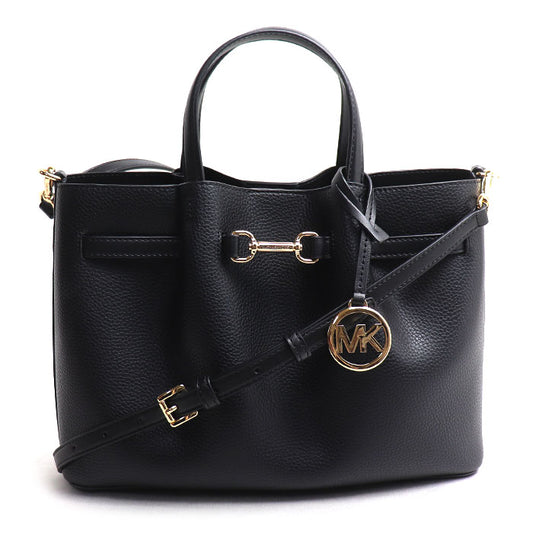 Michael Kors マイケルコース センタージップ サッチェル ミディアム 2Wayショルダーバッグ ブラック 35S5G2ZS3T アウトレット レディース【中古】