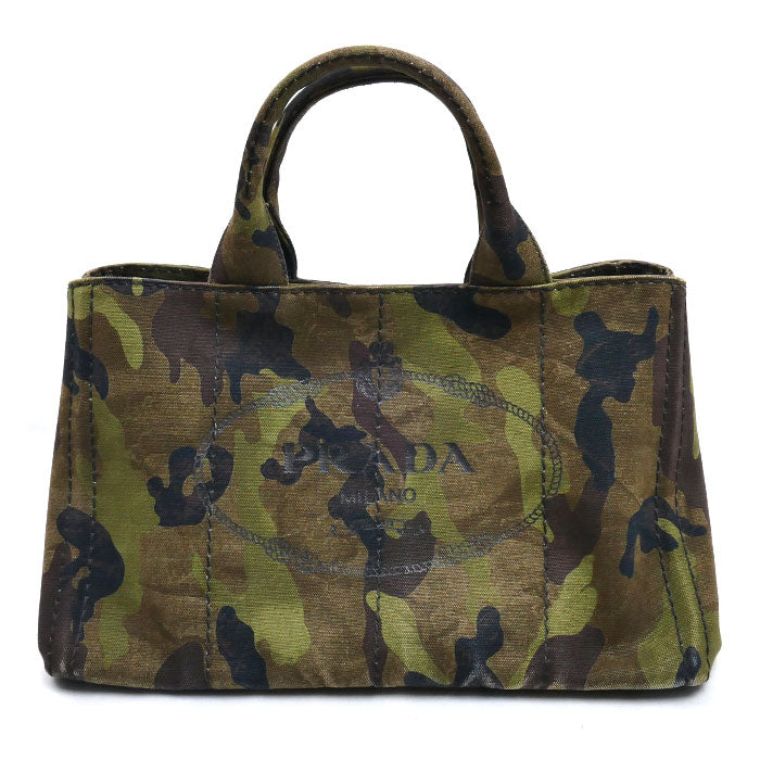 PRADA プラダ カナパ トートバッグ カーキ 迷彩 B2642B レディース【中古】