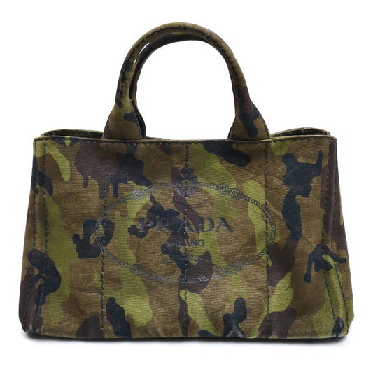 PRADA プラダ カナパ トートバッグ カーキ 迷彩 B2642B レディース【中古】