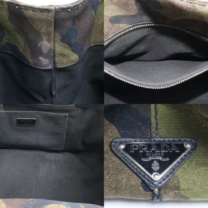 PRADA プラダ カナパ トートバッグ カーキ 迷彩 B2642B レディース【中古】