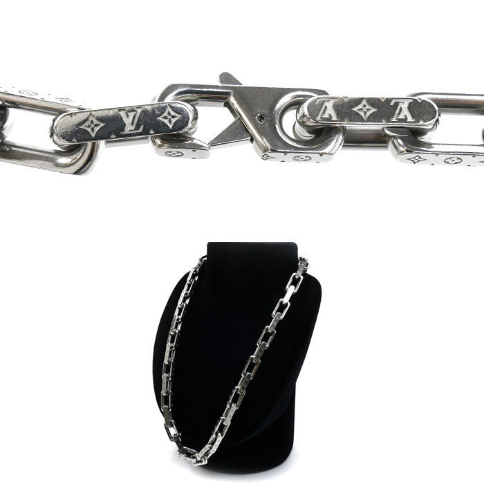 LOUIS VUITTON ルイ・ヴィトン メタル チェーン モノグラム ネックレス M00307 LE1295 54cm メンズ【中古】