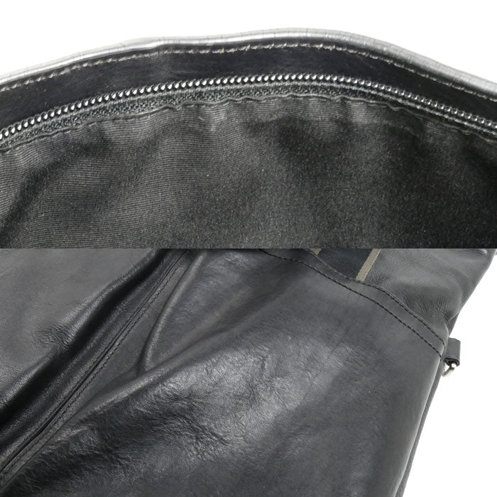 COACH コーチ ヘリテージ ウェブレザーフォルドオーバー 2Wayショルダーバッグ ブラック F70558 メンズ【中古】
