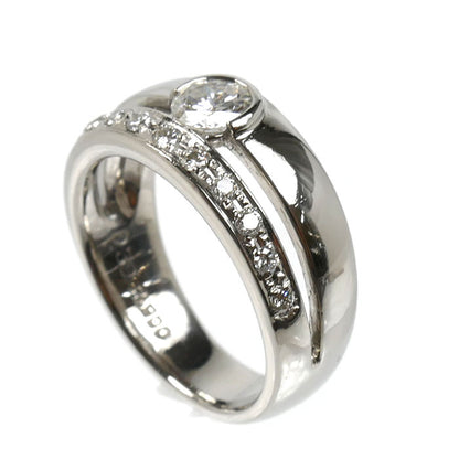 Pt900プラチナ リング・指輪 ダイヤモンド0.39ct/0.19ct 11.5号 10.4g レディース【中古】【美品】