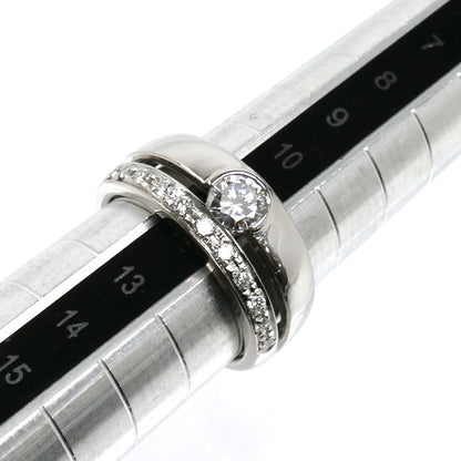 Pt900プラチナ リング・指輪 ダイヤモンド0.39ct/0.19ct 11.5号 10.4g レディース【中古】【美品】