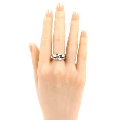 Pt900プラチナ リング・指輪 ダイヤモンド0.39ct/0.19ct 11.5号 10.4g レディース【中古】【美品】