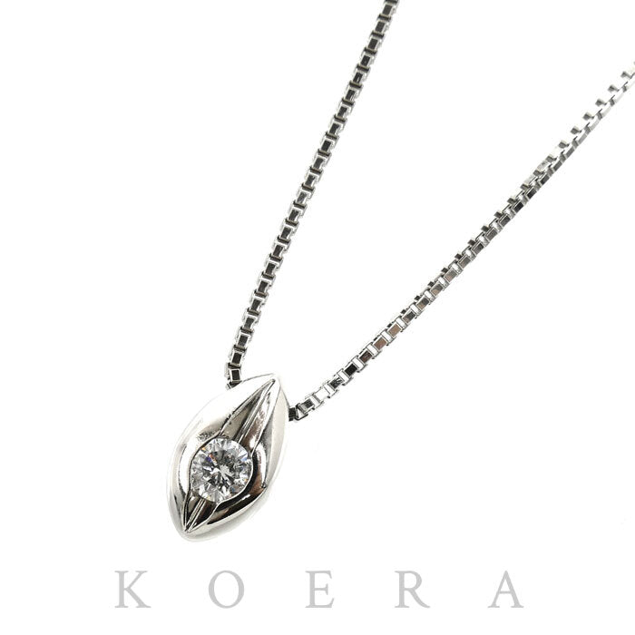 Pt850プラチナ ネックレス ベネチアン ダイヤモンド0.19ct 5.8g 42cm レディース【中古】