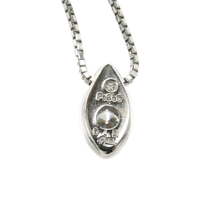 Pt850プラチナ ネックレス ベネチアン ダイヤモンド0.19ct 5.8g 42cm レディース【中古】