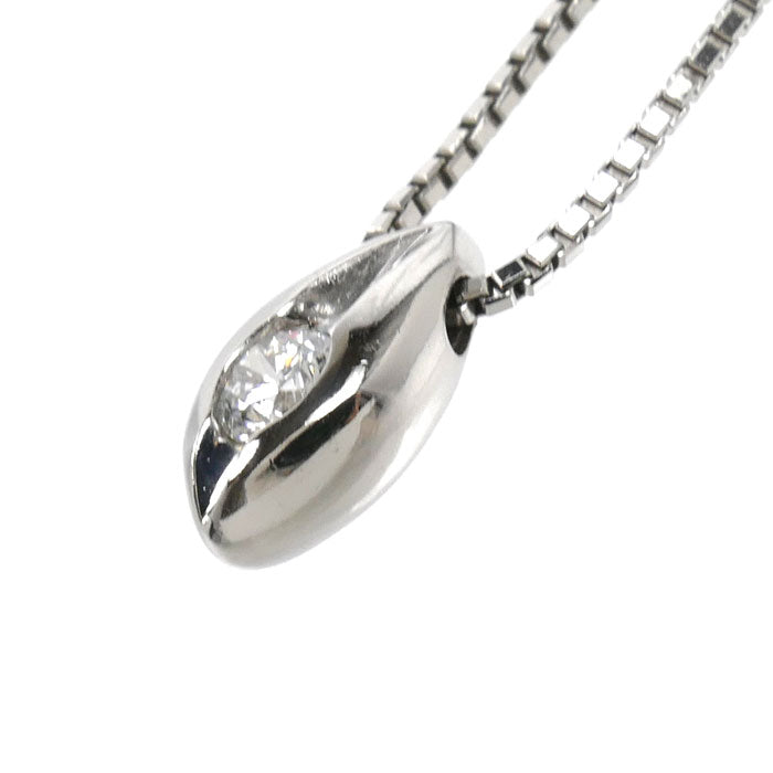 Pt850プラチナ ネックレス ベネチアン ダイヤモンド0.19ct 5.8g 42cm レディース【中古】