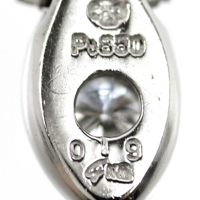 Pt850プラチナ ネックレス ベネチアン ダイヤモンド0.19ct 5.8g 42cm レディース【中古】