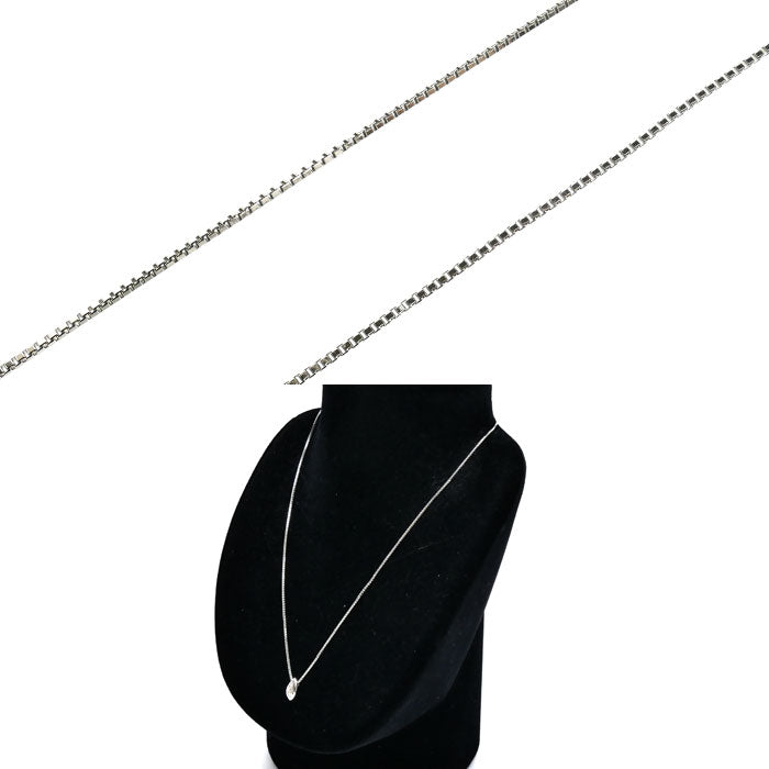 Pt850プラチナ ネックレス ベネチアン ダイヤモンド0.19ct 5.8g 42cm レディース【中古】