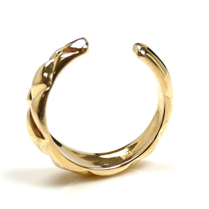 K18YG イエローゴールド イヤーカフ 月甲 イヤリング 2.0g 片耳 レディース【中古】【美品】