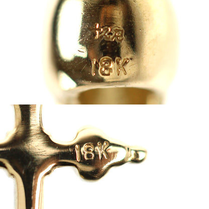 Loree Rodkin ローリーロドキン K18YG イエローゴールド AMERICAN GOTHIC CROSS&AMERICAN SKULL ピアス 01PLH001/01PLH004 ダイヤモンド 1.8g アメリカン レディース【中古】