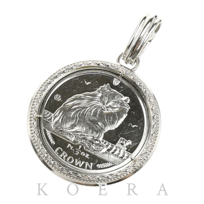 Pt1000プラチナ Pt900プラチナ マン島 1/2 OZ ペンダントトップ 31.2g 1995 ユニセックス【中古】