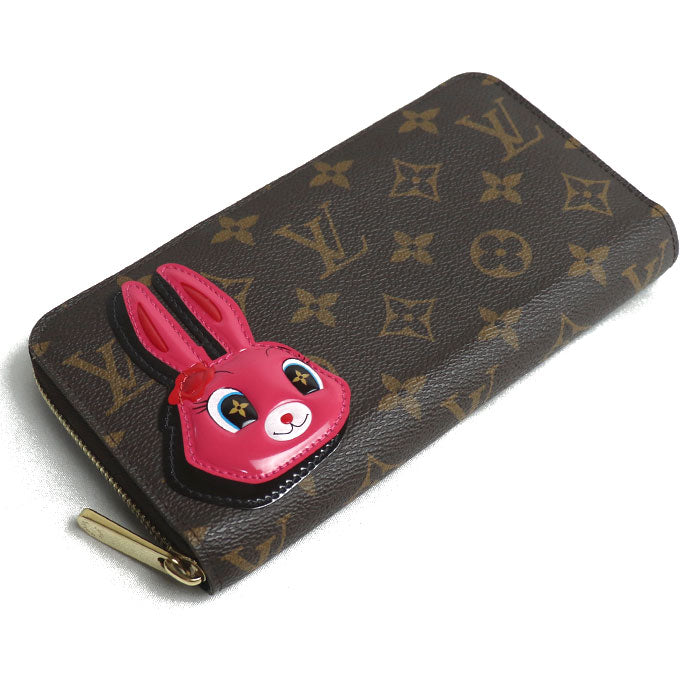 LOUIS VUITTON ルイ・ヴィトン アニモグラム ジッピーウォレット 長財布 ラウンドファスナー モノグラム ブラウン マルチ M83689 ICチップ レディース【中古】