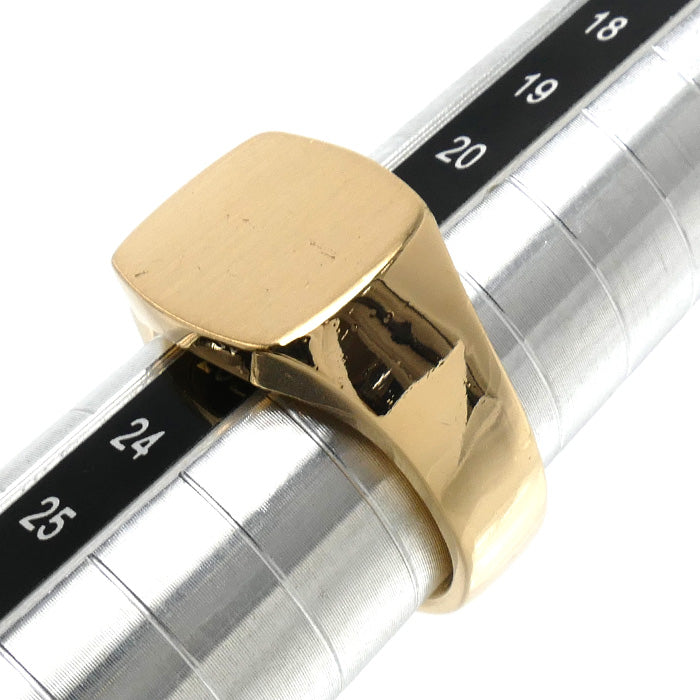 K18YG イエローゴールド 印台 リング・指輪 22号 24.9g メンズ【中古】