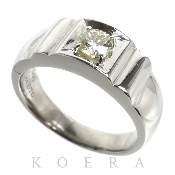 Pt900プラチナ リング・指輪 ダイヤモンド0.506ct 20号 13.0g メンズ【中古】