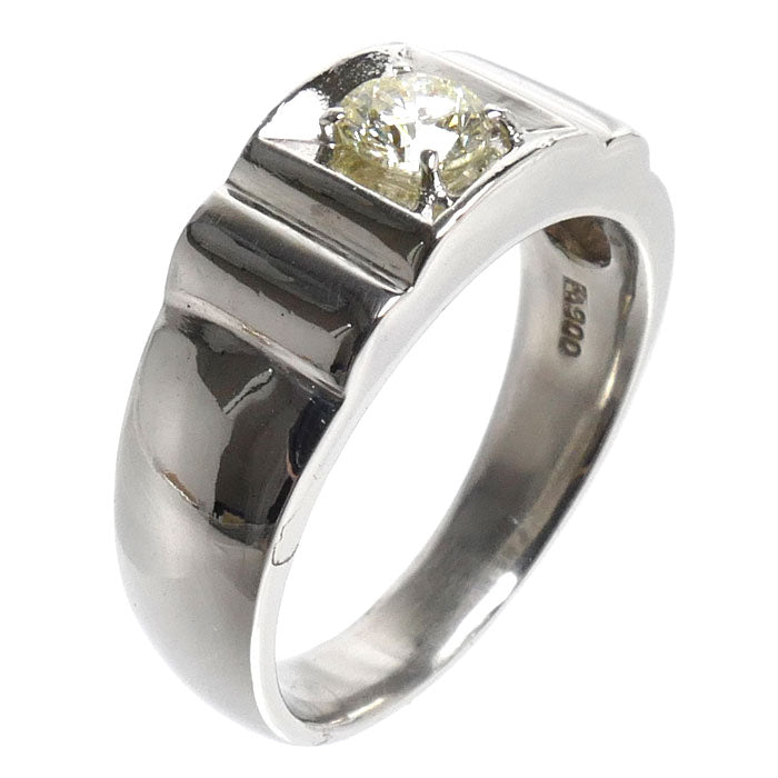 Pt900プラチナ リング・指輪 ダイヤモンド0.506ct 20号 13.0g メンズ【中古】