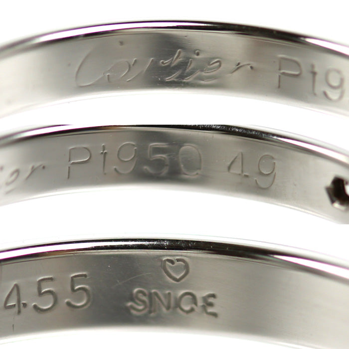 CARTIER カルティエ Pt950プラチナ 1895 ウェディング 3PD リング・指輪 B4058349 ダイヤモンド 9号 49 2.7g レディース【中古】【美品】