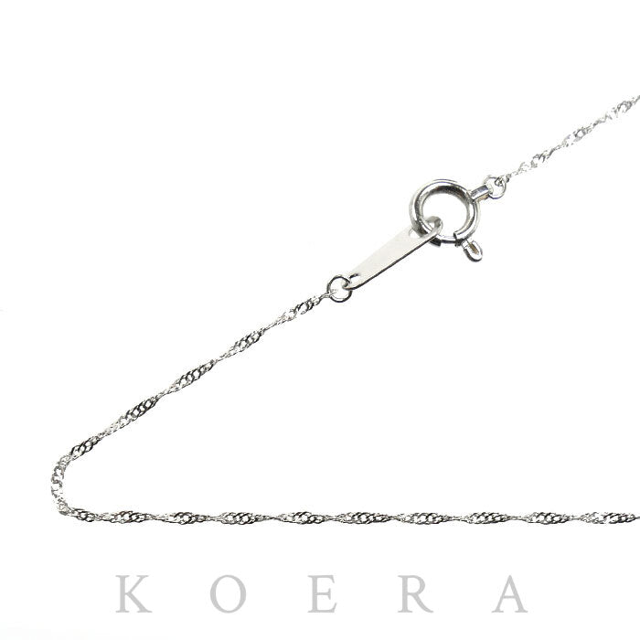 Pt850プラチナ ネックレス スクリュー 0.9g 51cm レディース【中古】