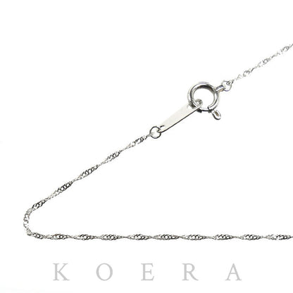 Pt850プラチナ ネックレス スクリュー 0.9g 51cm レディース【中古】