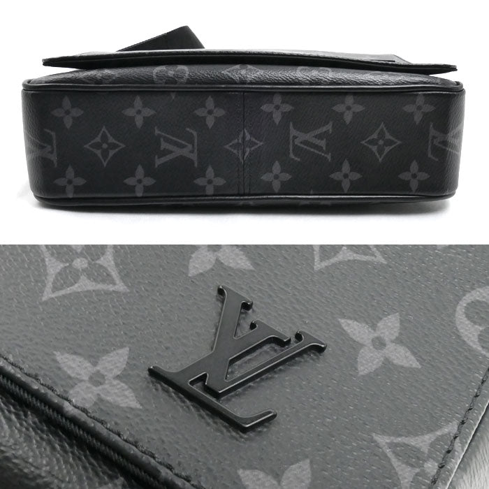 LOUIS VUITTON ルイ・ヴィトン ディストリクトPM NV3 ショルダーバッグ モノグラムエクリプス ブラック M46255 IC メンズ【中古】【美品】