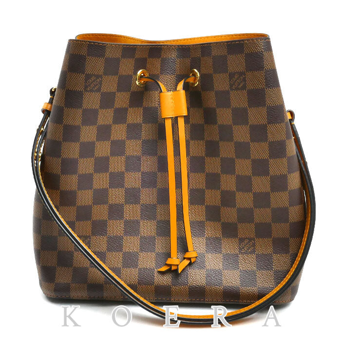 LOUIS VUITTON ルイ・ヴィトン ネオノエ ショルダーバッグ ダミエ エベヌ×サフラン N40213 IC/FK4169 レディース【中古】【美品】