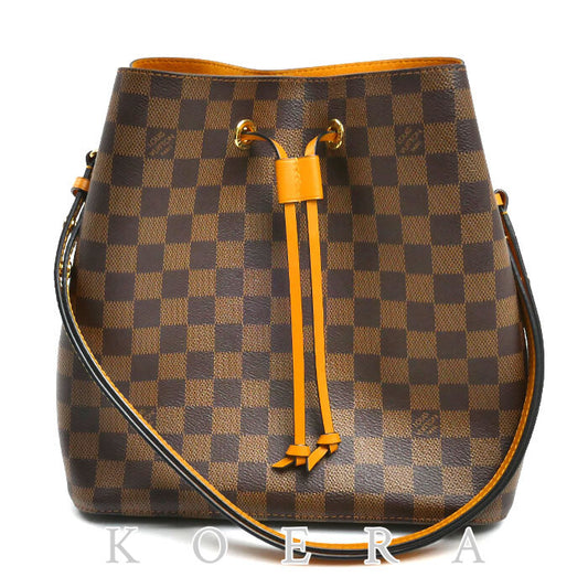 LOUIS VUITTON ルイ・ヴィトン ネオノエ ショルダーバッグ ダミエ エベヌ×サフラン N40213 IC/FK4169 レディース【中古】【美品】