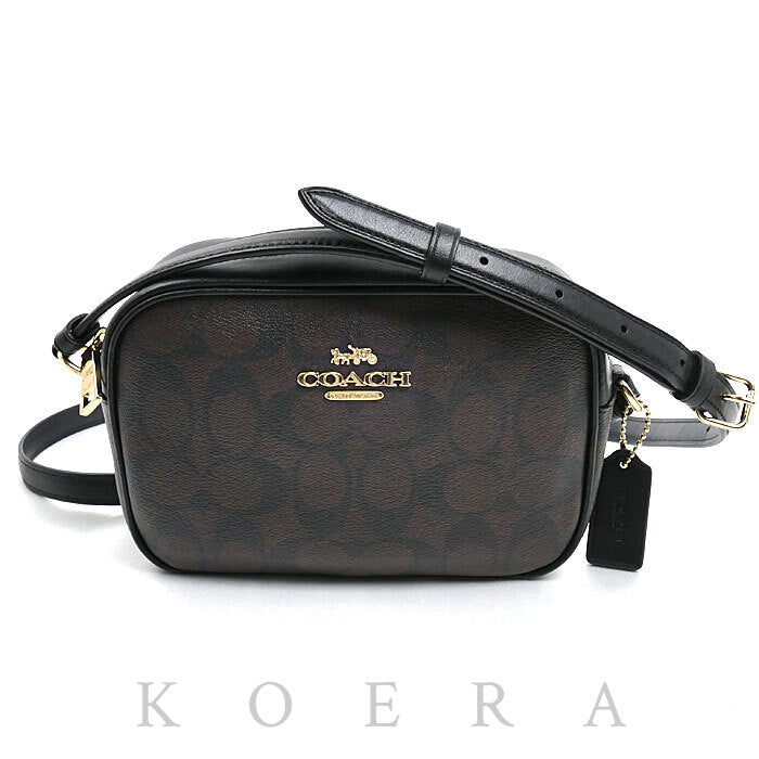 COACH コーチ ミニ ジェイミー カメラバッグ ショルダーバッグ ダークブラウン/ブラック C9926 IMAA8 レディース【中古】【美品】