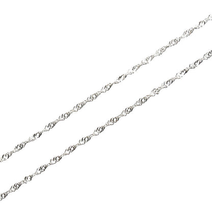 Pt900プラチナ Pt850プラチナ ネックレス ダイヤモンド0.03ct 1.3g 40cm レディース【中古】