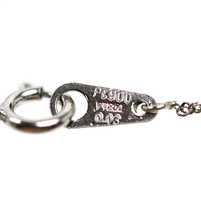 Pt900プラチナ Pt850プラチナ ネックレス ダイヤモンド0.03ct 1.3g 40cm レディース【中古】