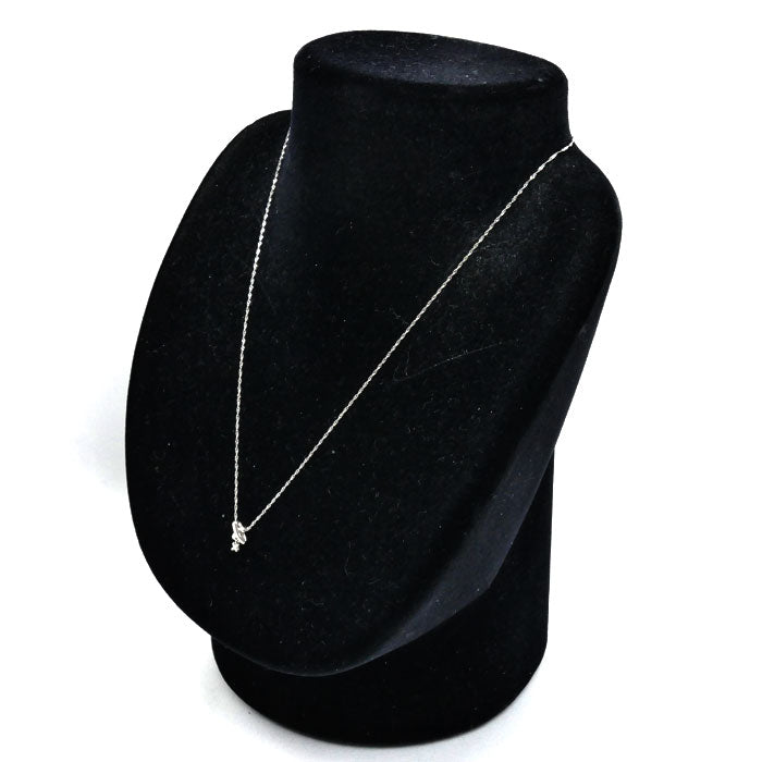 Pt900プラチナ Pt850プラチナ ネックレス ダイヤモンド0.03ct 1.3g 40cm レディース【中古】
