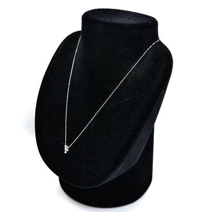 Pt900プラチナ Pt850プラチナ ネックレス ダイヤモンド0.03ct 1.3g 40cm レディース【中古】