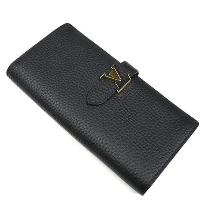 LOUIS VUITTON ルイ・ヴィトン LV ヴェルティカル ウォレット 長財布 トリヨンレザー ブラック M81330 ICチップ ユニセックス【中古】【極美品】