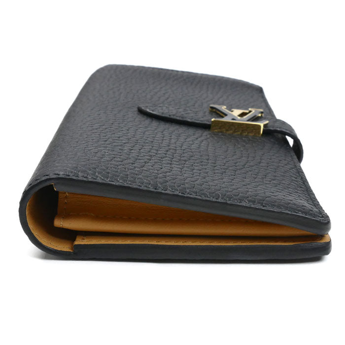 LOUIS VUITTON ルイ・ヴィトン LV ヴェルティカル ウォレット 長財布 トリヨンレザー ブラック M81330 ICチップ ユニセックス【中古】【極美品】