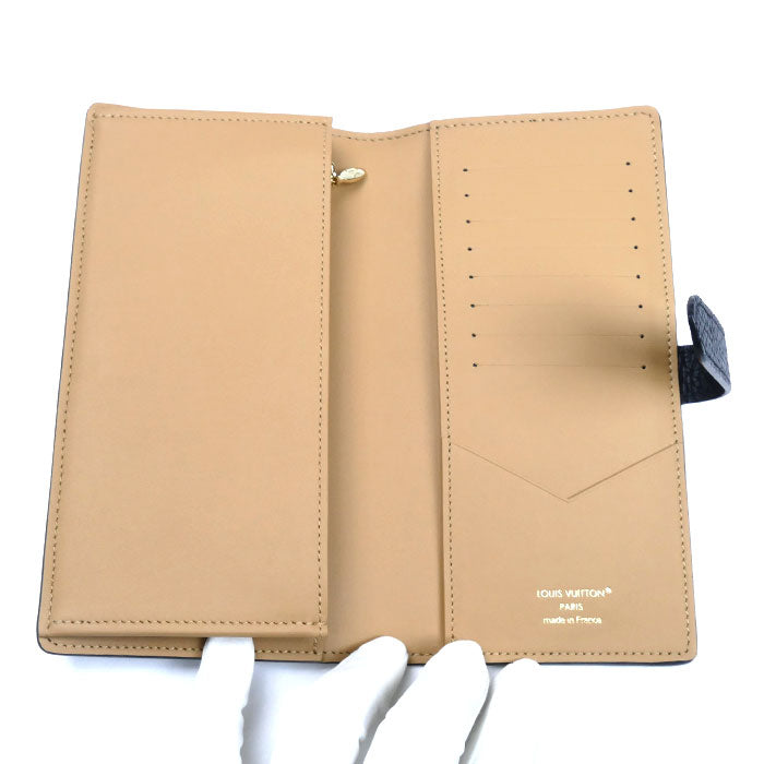 LOUIS VUITTON ルイ・ヴィトン LV ヴェルティカル ウォレット 長財布 トリヨンレザー ブラック M81330 ICチップ ユニセックス【中古】【極美品】