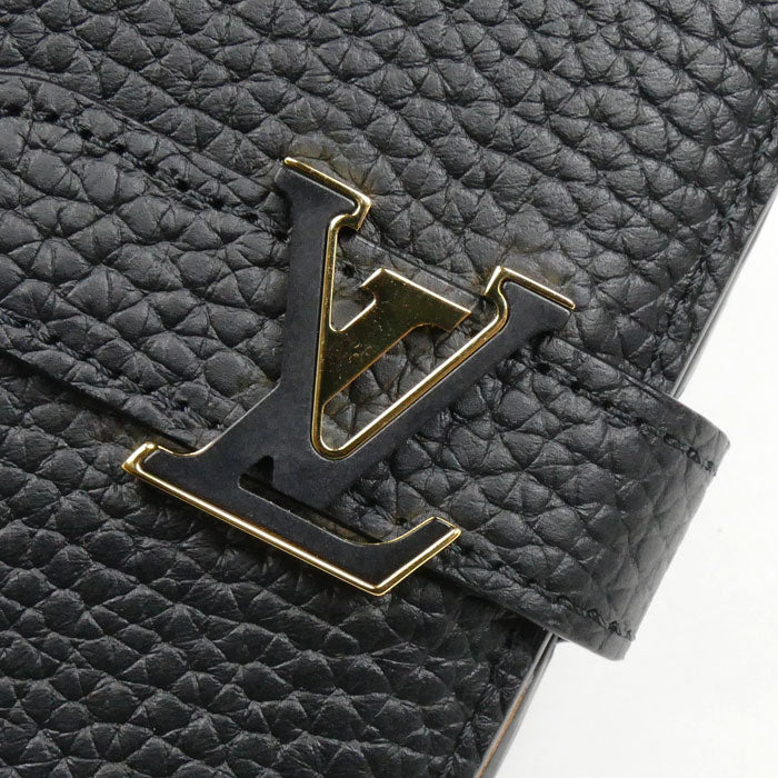 LOUIS VUITTON ルイ・ヴィトン LV ヴェルティカル ウォレット 長財布 トリヨンレザー ブラック M81330 ICチップ ユニセックス【中古】【極美品】