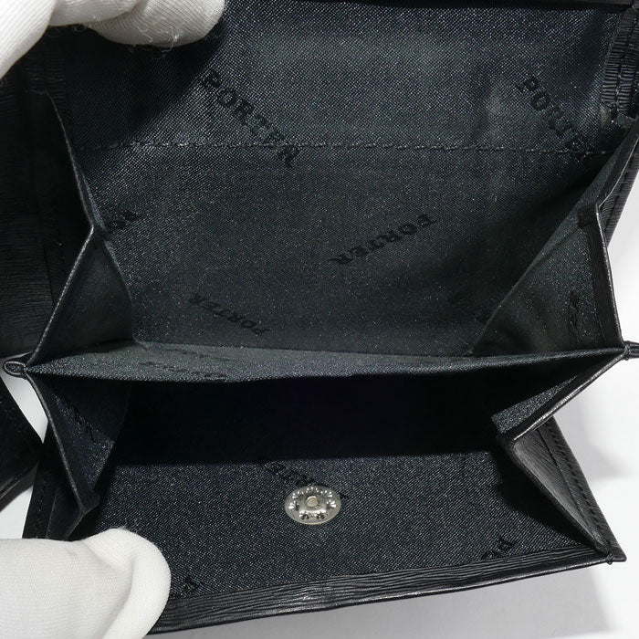 PORTER ポーター カレント ウォレット 二つ折り財布 ブラック 052-02203 メンズ【中古】